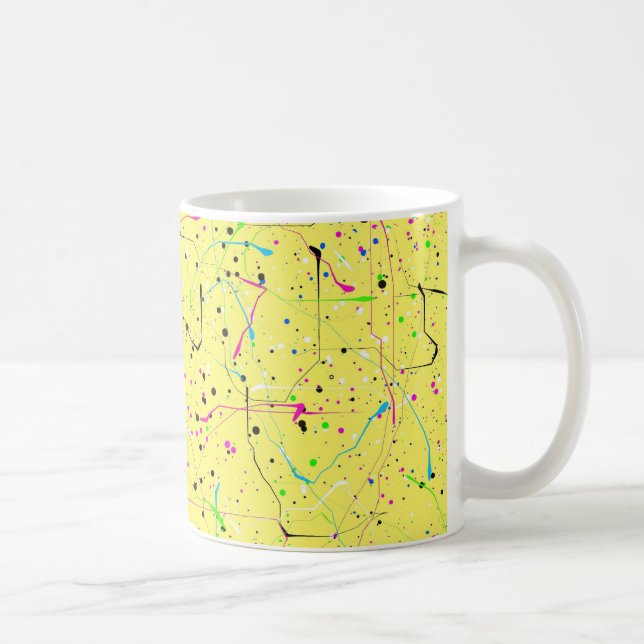 Caneca De Café Caos amarelo (Direita)