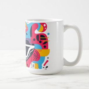 Caneca De Café Caos Colorido