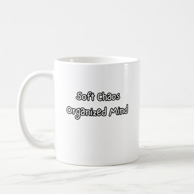 Caneca De Café caos suave mente organizada (Esquerda)