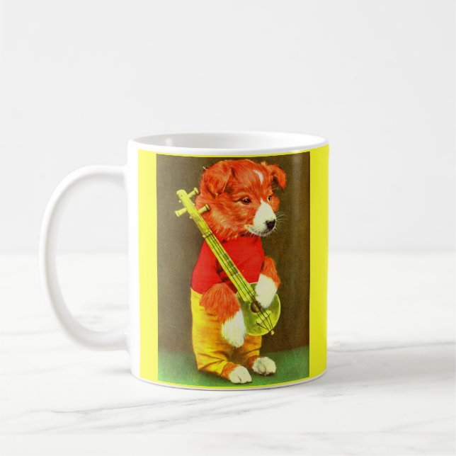 Caneca De Café Cãozinho de banjo (Esquerda)