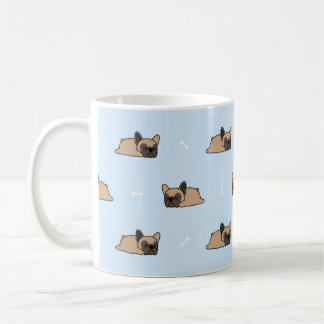 Caneca De Café Cãozinho-de-bico-francês, bonito, dormindo sem sol