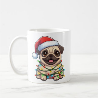 Caneca De Café Cãozinho de Natal bonito