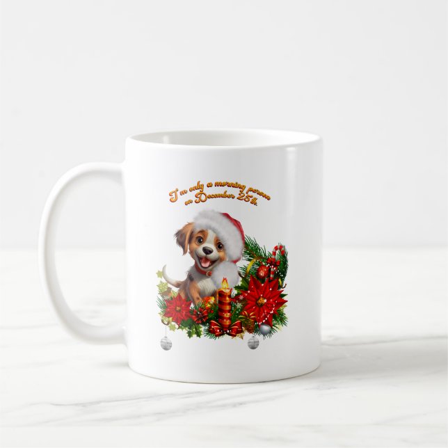 Caneca De Café Cãozinho engraçado (Esquerda)