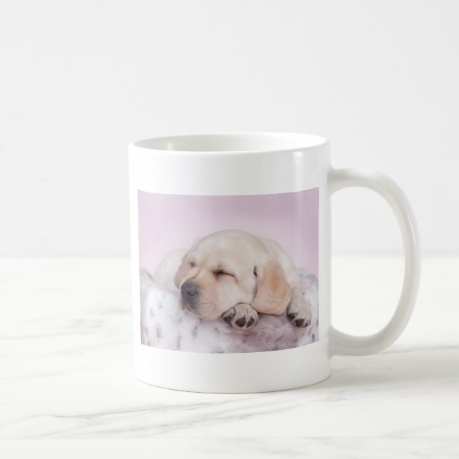 Caneca De Café Cãozinho labrador-amarelo (Direita)