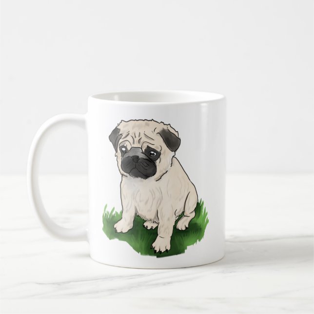 Caneca De Café Cãozinho Sentado (Esquerda)