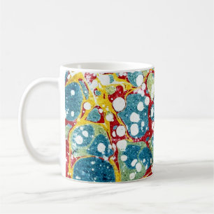 Caneca De Café Capa de papel marmorizado vitoriano colorido