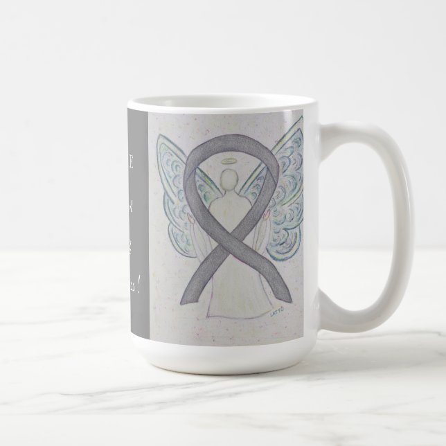 Caneca De Café Capa Personalizada de Arte Anjo de Sensibilização (Direita)