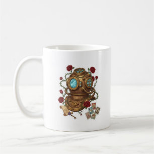 Caneca De Café Capacete de mergulhador Steampunk Ilustração Fanta