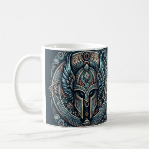 Caneca De Café Capacete Mystic Viking Rune