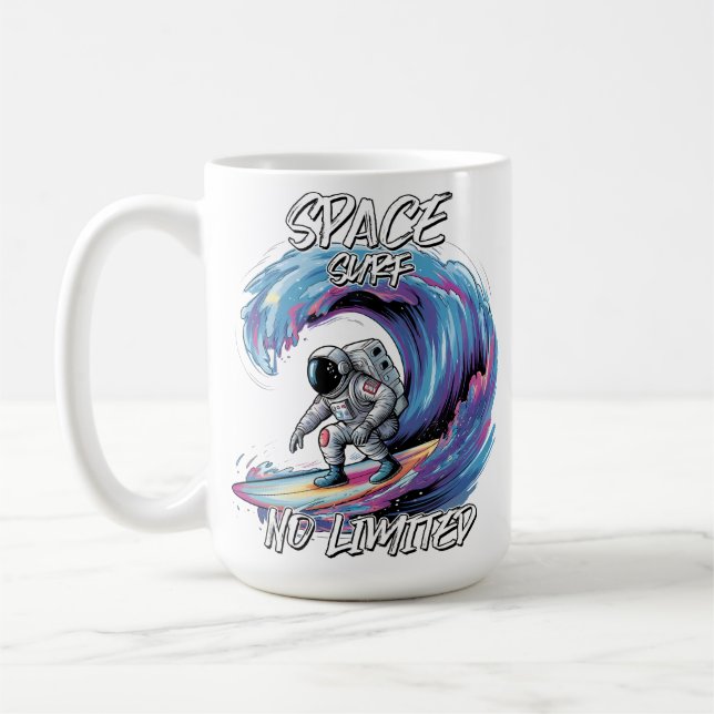 Caneca De Café capas de surf espacial (Esquerda)