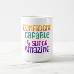 Caneca De Café Capaz De Confiança E Super Incrível