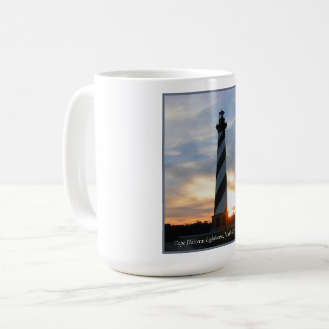 Caneca De Café Cape Hatteras Lighthouse at Sunset (Frente Esquerda)