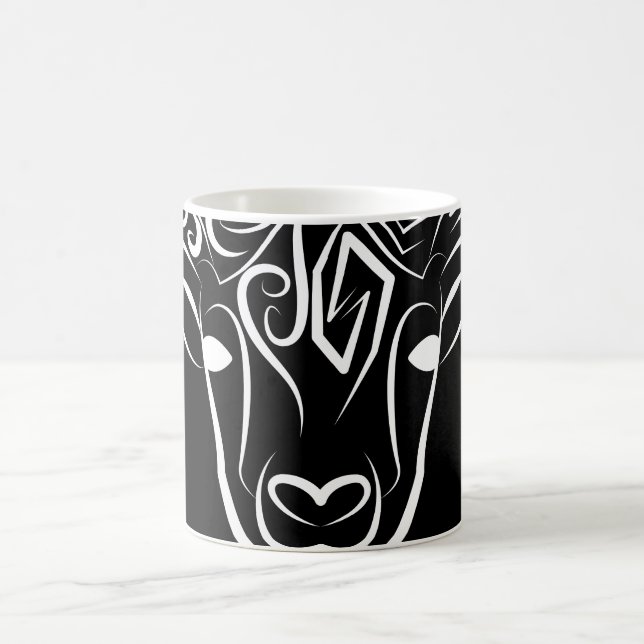 Caneca De Café Capim/ovelha, tribal, preto e branco (Centro)