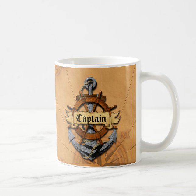 Caneca De Café Capitão Âncora e roda (Direita)