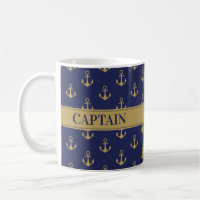 Capitão Azul Marinho da Âncora do Oceano Náutico