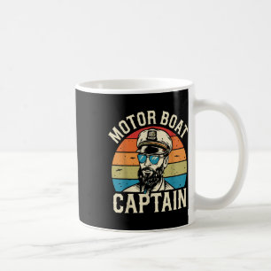 Caneca De Café Capitão de Barco a Motor Vintage Náutico Aventura