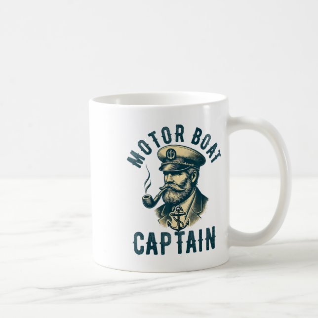 Caneca De Café Capitão de Lancha para Proprietário de Barco Capit (Direita)