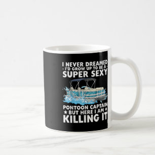 Caneca De Café Capitão de Pontão Engraçado Homens Mulheres Barco