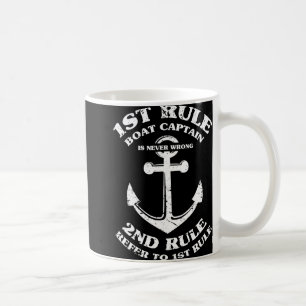 Caneca De Café Capitão do Barco Nunca Está Errado Engraçado Capit