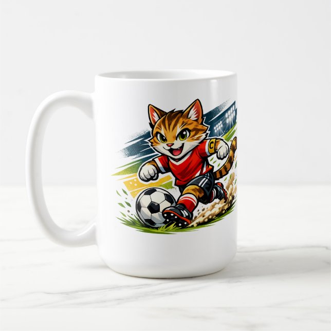 Caneca De Café Capitão Gato: A Corrida de Futebol (Esquerda)
