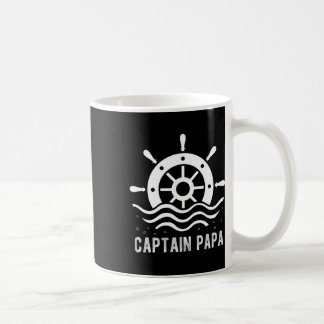 Caneca De Café Capitão Papai Boating Dia dos Pais Capitão do Pont