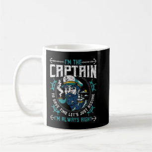 Caneca De Café Capitão Sempre Direito Barco E Presente De Barco
