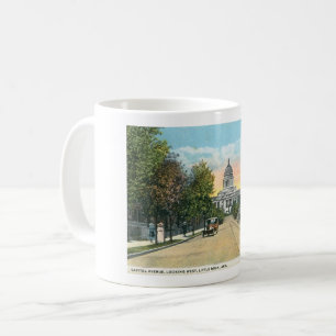 Caneca De Café Capitol Ave, Little Rock, cartão postal do AR Vint