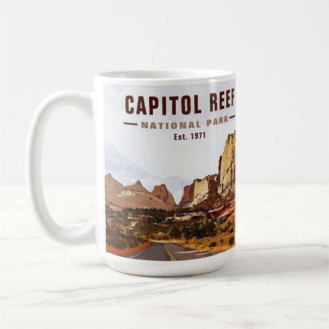 Caneca De Café Capitol Reef National Park Catthedral Valley Loop (Esquerda)