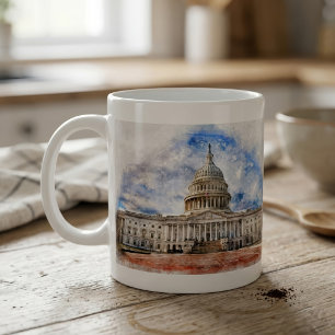 Caneca De Café Capitólio dos Estados Unidos fecha em Washington D