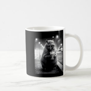 Caneca De Café Capivara bebendo café gelado meme de animais engra