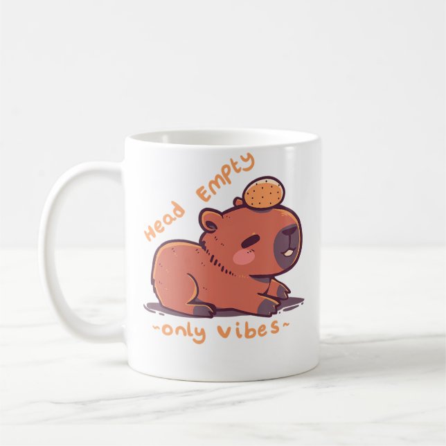 Caneca De Café Capivara Cabeça Vazia (Esquerda)