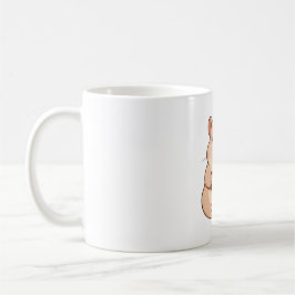 Caneca De Café Capivara Chibi Kawaii Comendo Fatia de Melancia
