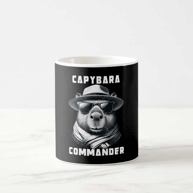 Caneca De Café Capivara Com Óculos De Sol Capy Comandante (Centro)