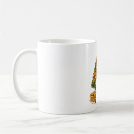 Caneca De Café Capivara de Natal Decorando a Árvore