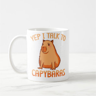 Caneca De Café Capivara Engraçada Carpincho Sim, Eu Falo Com Capi