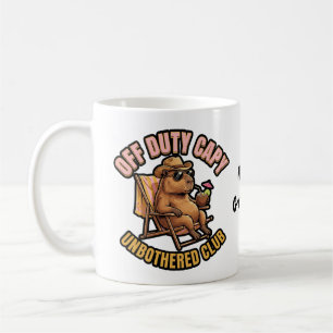Caneca De Café Capivara Fora de Serviço Clube Sem Perturbações Ar