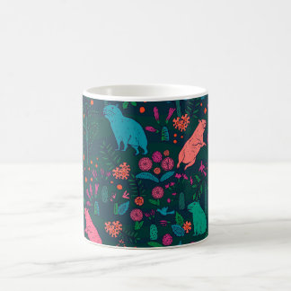 Caneca De Café Capivara Jovial na Floresta – Sem Costura Tropical