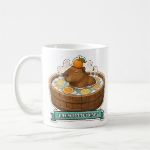 Caneca De Café Capivara Pequena e Tranquila em uma Banheira de Ma