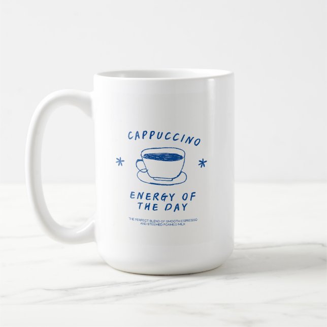 Caneca De Café Cappucccino Mata de café| Engraçado Presente no Ca (Esquerda)