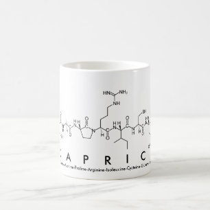 Caneca De Café Caprice peptide nome mug