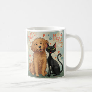 Caneca de Café Caprichosa de Cachorro & Gato – Coz