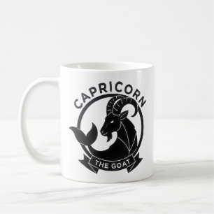 Caneca De Café Capricorn o Bode Zodíaco Cabra-do-Mar Signo da Ter