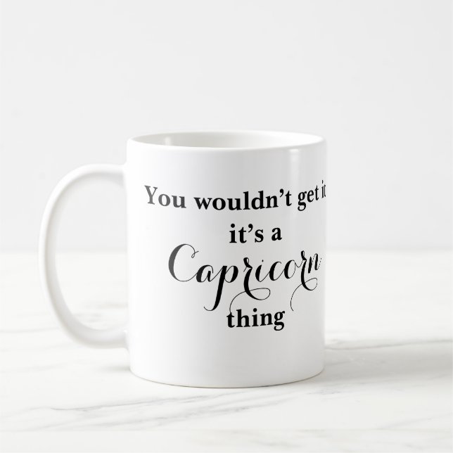 Caneca De Café Capricórnio Astrologia Zodiac Funny Mug (Esquerda)