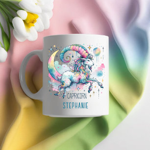 Caneca De Café Capricórnio Personalizado Zodíaco Cabra Astrologia