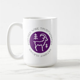 Caneca De Café Capricórnio Roxo - Traço de Astrologia