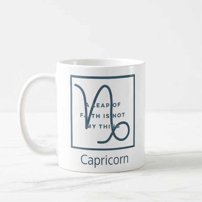 Caneca De Café Capricórnio Zodiac - Sinal de Diversão Citação Ele (Esquerda)