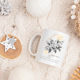 Caneca De Café Capricórnio Zodíaco Floral Jasmim Astrologia Anive