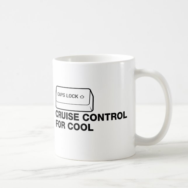Caneca De Café capslock - cruise control para legal (Direita)