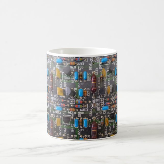Caneca De Café Cápsula branca Circuito de 11 oz (Centro)