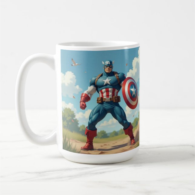 Caneca De Café captain american Mug (Esquerda)